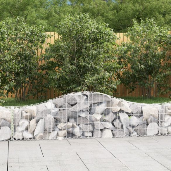 3 db íves horganyzott vas gabion kosár 200x30x40/60 cm