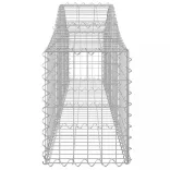 3 db íves horganyzott vas gabion kosár 200x30x40/60 cm