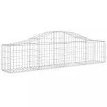 4 db íves horganyzott vas gabion kosár 200x30x40/60 cm