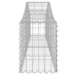 4 db íves horganyzott vas gabion kosár 200x30x40/60 cm