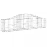 10 db íves horganyzott vas gabion kosár 200x30x40/60 cm