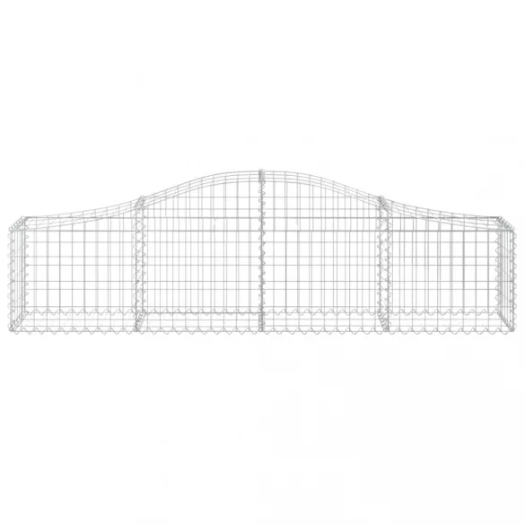 10 db íves horganyzott vas gabion kosár 200x30x40/60 cm