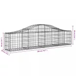 13 db íves horganyzott vas gabion kosár 200x30x40/60 cm