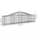 20 db íves horganyzott vas gabion kosár 200x30x40/60 cm