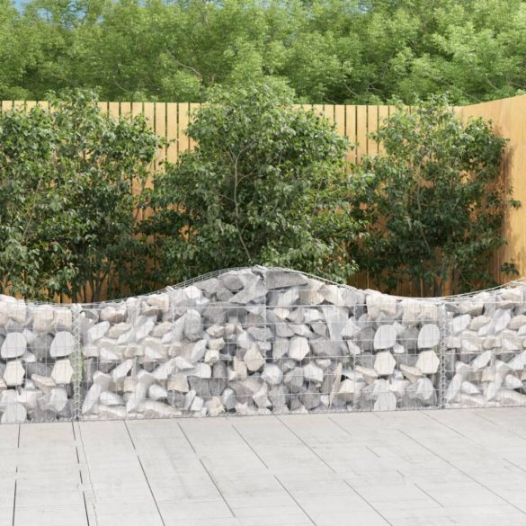 2 db íves horganyzott vas gabion kosár 200x30x60/80 cm