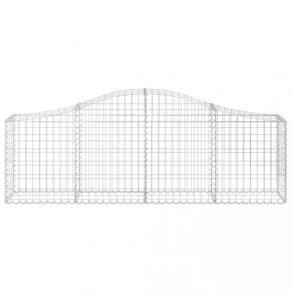 2 db íves horganyzott vas gabion kosár 200x30x60/80 cm