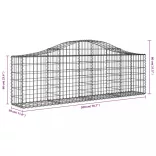 5 db íves horganyzott vas gabion kosár 200x30x60/80 cm