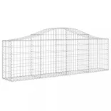 7 db íves horganyzott vas gabion kosár 200x30x60/80 cm
