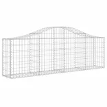 10 db íves horganyzott vas gabion kosár 200x30x60/80 cm