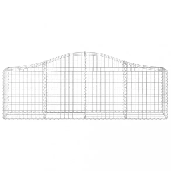 10 db íves horganyzott vas gabion kosár 200x30x60/80 cm