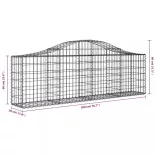 18 db íves horganyzott vas gabion kosár 200x30x60/80 cm