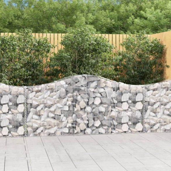 2 db íves horganyzott vas gabion kosár 200x30x80/100 cm