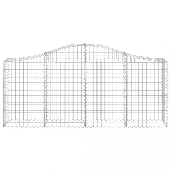 2 db íves horganyzott vas gabion kosár 200x30x80/100 cm