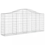 4 db íves horganyzott vas gabion kosár 200x30x80/100 cm