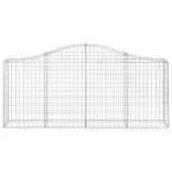 5 db íves horganyzott vas gabion kosár 200x30x80/100 cm
