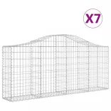 7 db íves horganyzott vas gabion kosár 200x30x80/100 cm