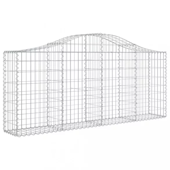 7 db íves horganyzott vas gabion kosár 200x30x80/100 cm