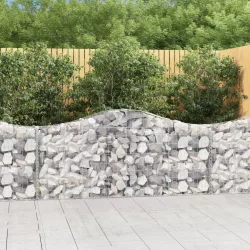 8 db íves horganyzott vas gabion kosár 200x30x80/100 cm