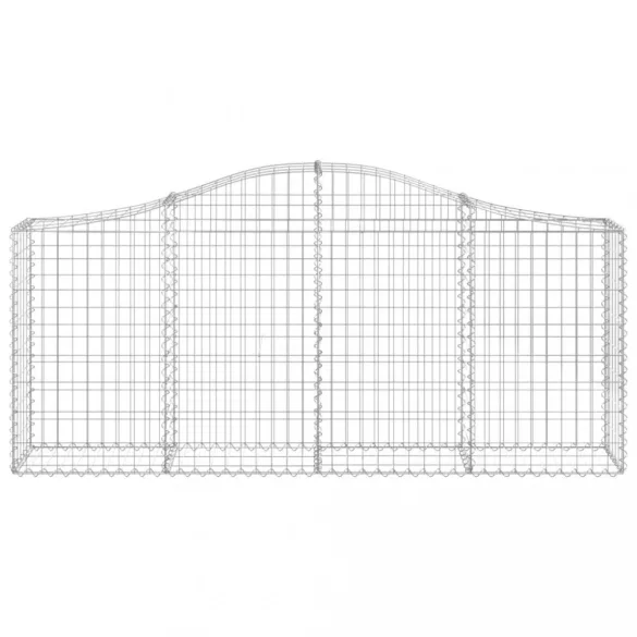 10 db íves horganyzott vas gabion kosár 200x30x80/100 cm
