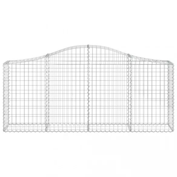 12 db íves horganyzott vas gabion kosár 200x30x80/100 cm