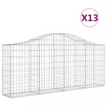 13 db íves horganyzott vas gabion kosár 200x30x80/100 cm
