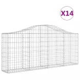 14 db íves horganyzott vas gabion kosár 200x30x80/100 cm