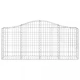 14 db íves horganyzott vas gabion kosár 200x30x80/100 cm