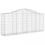 15 db íves horganyzott vas gabion kosár 200x30x80/100 cm
