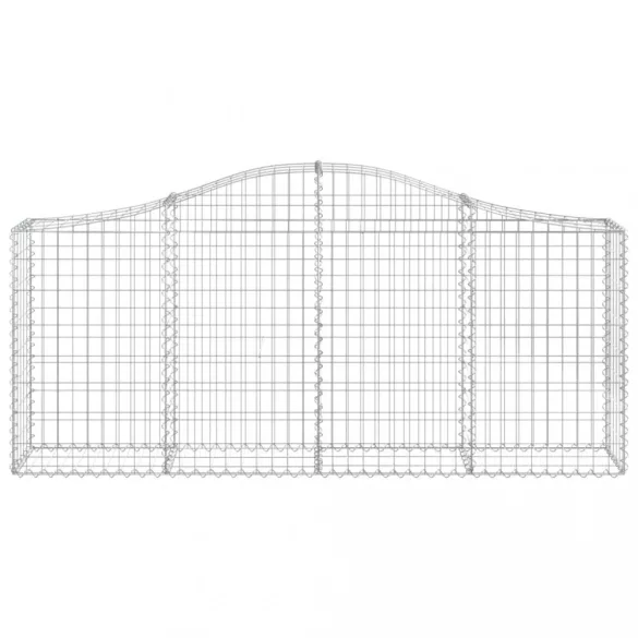 15 db íves horganyzott vas gabion kosár 200x30x80/100 cm