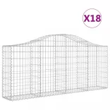 18 db íves horganyzott vas gabion kosár 200x30x80/100 cm
