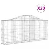 20 db íves horganyzott vas gabion kosár 200x30x80/100 cm