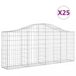 25 db íves horganyzott vas gabion kosár 200x30x80/100 cm