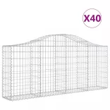 40 db íves horganyzott vas gabion kosár 200x30x80/100 cm