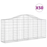 50 db íves horganyzott vas gabion kosár 200x30x80/100 cm