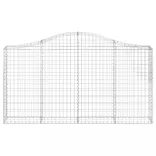 2 db íves horganyzott vas gabion kosár 200x30x100/120 cm