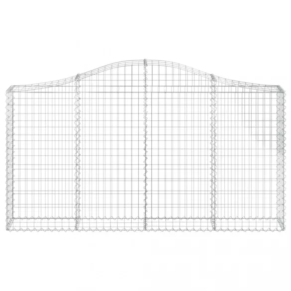 2 db íves horganyzott vas gabion kosár 200x30x100/120 cm