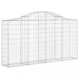3 db íves horganyzott vas gabion kosár 200x30x100/120 cm