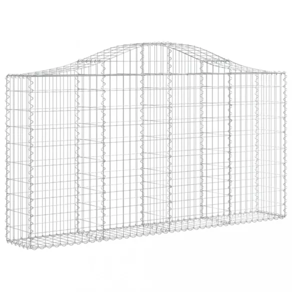 4 db íves horganyzott vas gabion kosár 200x30x100/120 cm