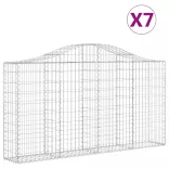 7 db íves horganyzott vas gabion kosár 200x30x100/120 cm