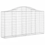 7 db íves horganyzott vas gabion kosár 200x30x100/120 cm