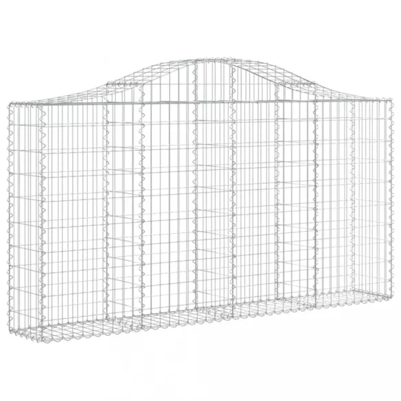 8 db íves horganyzott vas gabion kosár 200x30x100/120 cm