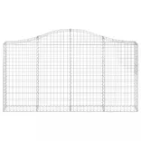 8 db íves horganyzott vas gabion kosár 200x30x100/120 cm