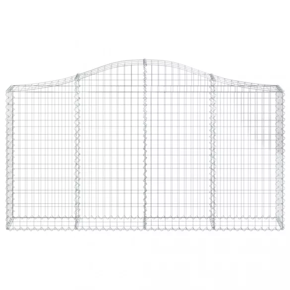 12 db íves horganyzott vas gabion kosár 200x30x100/120 cm