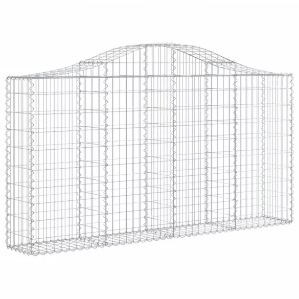 15 db íves horganyzott vas gabion kosár 200x30x100/120 cm