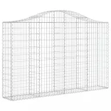 2 db íves horganyzott vas gabion kosár 200x30x120/140 cm