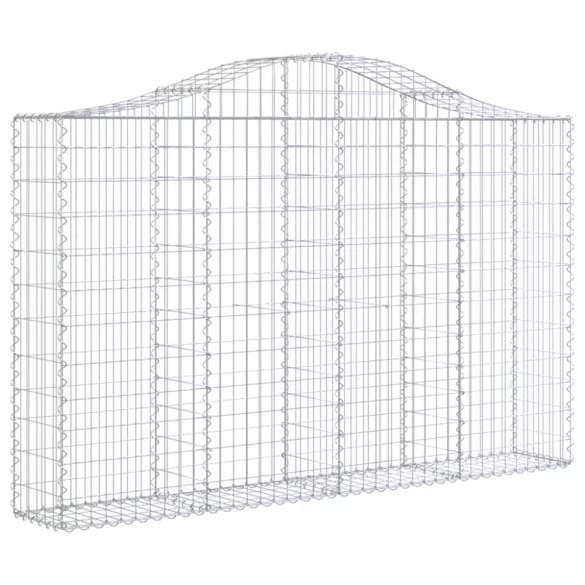 2 db íves horganyzott vas gabion kosár 200x30x120/140 cm