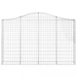 2 db íves horganyzott vas gabion kosár 200x30x120/140 cm