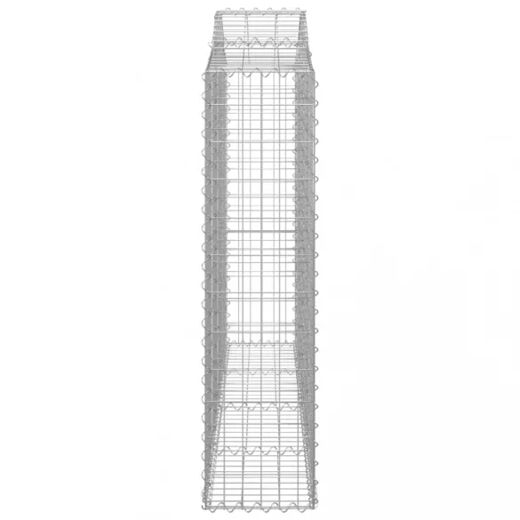 2 db íves horganyzott vas gabion kosár 200x30x120/140 cm