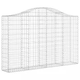 3 db íves horganyzott vas gabion kosár 200x30x120/140 cm
