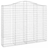 2 db íves horganyzott vas gabion kosár 200x30x160/180 cm